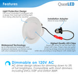 4 inch 10W LED Smart Downlight Compatible with Google Smart Home and Amazon Alexa