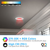 4 inch 10W LED Smart Downlight Compatible with Google Smart Home and Amazon Alexa