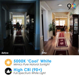 LED 8" Inch Disk Light 18W Dimmable Works With 3O and 4O J-Box