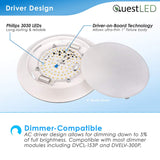 LED 8" Inch Disk Light 18W Dimmable Works With 3O and 4O J-Box
