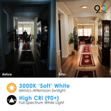 LED 8" Inch Disk Light 18W Dimmable Works With 3O and 4O J-Box