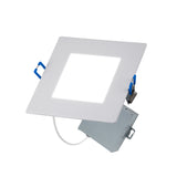 LED 4" INCH SQUARE WAFER CANLESS DOWNLIGHT CCT SWITCH 3000K, 4000K, 5000K
