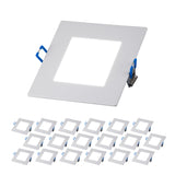 LED 4" INCH SQUARE WAFER CANLESS DOWNLIGHT CCT SWITCH 3000K, 4000K, 5000K