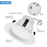 LED 4-Inch Round 10W Dimmable MR16 Retrofit 12V Downlight