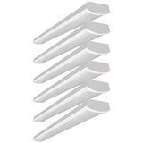 4FT LED Wraparound Linear Ceiling Light Flush Mount Fixture - 48W 5040 Lumens - Dimmable 0-10 - ETL and ES Listed - Workshop, Office, Kitchen - 6 Pack