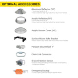 LED UFO Highbay 150W Dimmable 0-10v Black Finish 5000K
