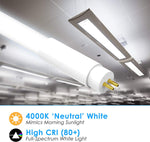 LED T5 4FT Type A & B Tube 24 Watt | PC Coating Wire Ballast Double Sided or AC Direct | 30 Pack