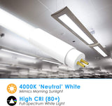 LED T5 4FT Type A & B Tube 24 Watt | PC Coating Wire Ballast Double Sided or AC Direct | 30 Pack