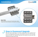 LED T5 4FT Type A & B Tube 24 Watt | PC Coating Wire Ballast Double Sided or AC Direct | 30 Pack
