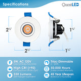 2" Adjustable Downlight With Junction Box (Canless Module)