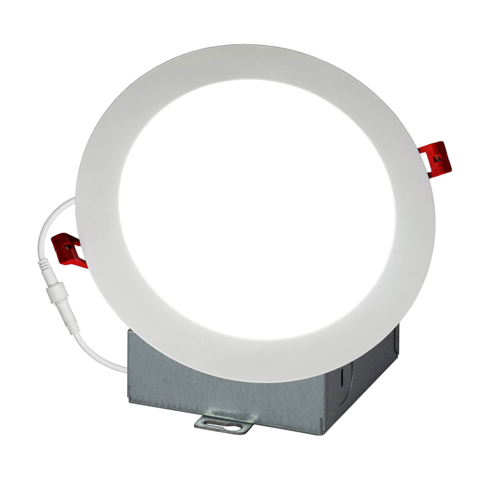 LED 8 Inch Slim Panel Canless Recessed Downlight - 18 Watt 1,300 Lumen ...