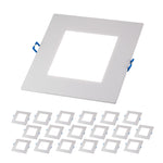 LED 6" Inch Square Wafer Downlight - 14W 1050 Lumens - 3 & 5 CCT: 2700K, 3000K, 3500K, 4000K, 5000K -