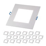LED 6" Inch Square Wafer Downlight - 14W 1050 Lumens - 3 & 5 CCT: 2700K, 3000K, 3500K, 4000K, 5000K -