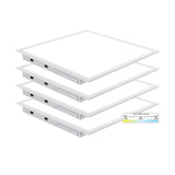 Quest LED 2x2 Backlit Panel - 3 Wattage Changeable: 20/30/40 Watt 2200,3300, 4400 Lumens - 3 Color Changing Temperatures: 3500K, 4000K, 5000K - 0-10V Dimmable - 120-277V - 24 x 24 Inch LED Drop In Ceiling Panel - White Finish (4 Pack)