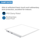 Quest LED 2x2 Backlit Panel - 3 Wattage Changeable: 20/30/40 Watt 2200,3300, 4400 Lumens - 3 Color Changing Temperatures: 3500K, 4000K, 5000K - 0-10V Dimmable - 120-277V - 24 x 24 Inch LED Drop In Ceiling Panel - White Finish (4 Pack)