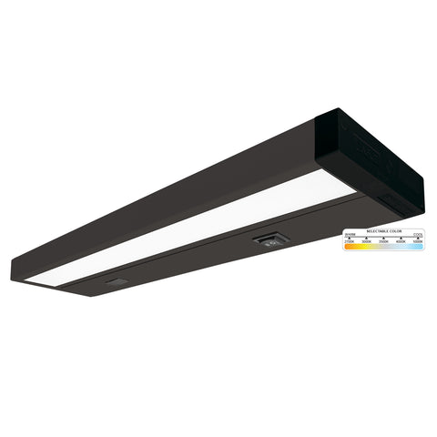 LED Undercabinet Linear Fixture Dimmable Bronze Finish CCT Tri Color