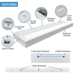 LED Undercabinet Linear Fixture - 5 CCT: 2700K, 3000K, 3500K, 4000K, 5000K Kelvin Temperature Selectable - Dimmable - White Finish - CRI 90