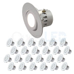 4" Inch LED Gimbal Adjustable Rotating Downlight - 10W= (75w Equivalent) 650 Lumens - Wet Location Rated - 5 CCT Selectable 27K, 30K, 35K, 40K, 50K - Dimmable - White Trim