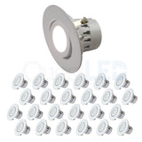4" Inch LED Gimbal Adjustable Rotating Downlight - 10W= (75w Equivalent) 650 Lumens - Wet Location Rated - 5 CCT Selectable 27K, 30K, 35K, 40K, 50K - Dimmable - White Trim