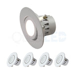4" Inch LED Gimbal Adjustable Rotating Downlight - 10W= (75w Equivalent) 650 Lumens - Wet Location Rated - 5 CCT Selectable 27K, 30K, 35K, 40K, 50K - Dimmable - White Trim