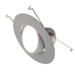 5/6" Inch LED Gimbal Adjustable Rotating Downlight -16.5W= (100w Equivalent) 1200 Lumens - 5CCT Selectable: 2700K, 3000K, 3500K, 4000K, 5000K - Damp Location Rated - Dimmable - White Trim