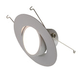 5/6" Inch LED Gimbal Adjustable Rotating Downlight -16.5W= (100w Equivalent) 1200 Lumens - 5CCT Selectable: 2700K, 3000K, 3500K, 4000K, 5000K - Damp Location Rated - Dimmable - White Trim