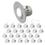 4" Inch LED Gimbal Adjustable Rotating Downlight - 10W= (75w Equivalent) 650 Lumens - Wet Location Rated - 5 CCT Selectable 27K, 30K, 35K, 40K, 50K - Dimmable - White Trim