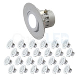 4" Inch LED Gimbal Adjustable Rotating Downlight - 10W= (75w Equivalent) 650 Lumens - Wet Location Rated - 5 CCT Selectable 27K, 30K, 35K, 40K, 50K - Dimmable - White Trim