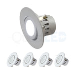 4" Inch LED Gimbal Adjustable Rotating Downlight - 10W= (75w Equivalent) 650 Lumens - Wet Location Rated - 5 CCT Selectable 27K, 30K, 35K, 40K, 50K - Dimmable - White Trim