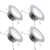 LED 5/6" Inch Retrofit Downlight - 3 Wattage Changeable: 12W/15W/18W 900/1100/1300 Lumens - 5 CCT: 2700K, 3000K, 3500K, 4000K, 5000K Selectable - Dimmable - 120V
