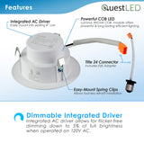 LED 4-Inch 10W Dimmable Retrofit Downlight