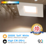 LED 4-Inch 10W Dimmable Square Retrofit Downlight