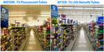 LED 4ft 20W T5 Tube Ballast Bypass (Frosted Lens, 30-Pack)