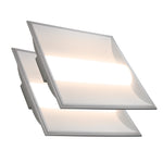 LED 2x2 Center Basket Troffer Panel - 3 Wattage Selectable: 20/28/35W 2,500/3,500/4,375 Lumens - 4 CCT: 3000K, 3500K, 4000K, 5000K Selectable - Dimmable - 120-277V - (2 Pack)