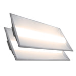 LED 2x4 Center Basket Troffer Panel - 3 Wattage Selectable: 30/40/50W 3,750/5,000/6,250 Lumens - 4 CCT: 3000K, 3500K, 4000K, 5000K Selectable - Dimmable - 120-277V - (2 Pack)
