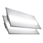 LED 2x4 Center Basket Troffer Panel - 3 Wattage Selectable: 30/40/50W 3,750/5,000/6,250 Lumens - 4 CCT: 3000K, 3500K, 4000K, 5000K Selectable - Dimmable - 120-277V - (2 Pack)