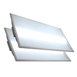LED 2x4 Center Basket Troffer Panel - 3 Wattage Selectable: 30/40/50W 3,750/5,000/6,250 Lumens - 4 CCT: 3000K, 3500K, 4000K, 5000K Selectable - Dimmable - 120-277V - (2 Pack)
