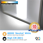LED 2x4 Center Basket Troffer Panel - 3 Wattage Selectable: 30/40/50W 3,750/5,000/6,250 Lumens - 4 CCT: 3000K, 3500K, 4000K, 5000K Selectable - Dimmable - 120-277V - (2 Pack)