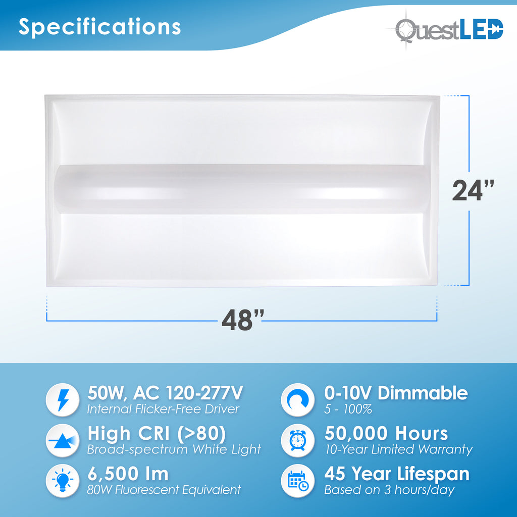 LED Center Basket Troffer, 72W/60W/50W/40W/30W, 2x4, Selectable Wattag – Lighting LED Center Basket Troffer, 72W/60W/50W/40W/30W, 2x4, Selectable Wattag – Lighting