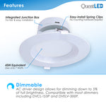 LED 4-Inch 7W Canless J-Box Downlight