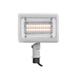 LED Mini Flood Light Security Fixture - 15W 1,947 Lumens - TRI Color 3CCT Switch: 3000K, 4000K, 5000K - White Finish