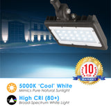 LED Mini Flood Light Security Fixture - 30W 3,819 Lumens - TRI Color 3CCT Switch: 3000K, 4000K, 5000K - Bronze Finish