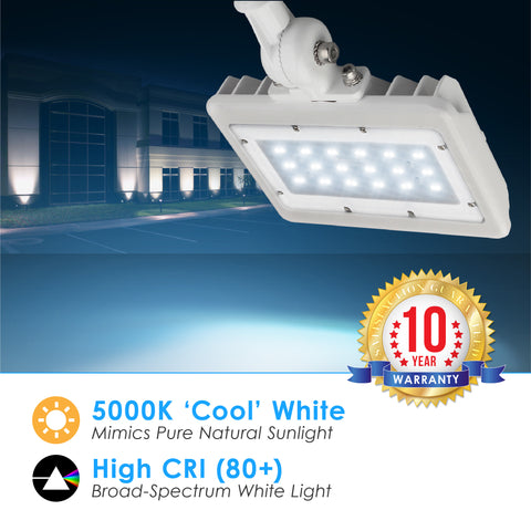 LED Mini Flood Light Security Fixture - 30W 3,819 Lumens - TRI Color 3 ...