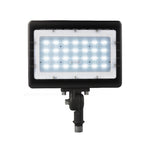 LED Mini Flood Light Security Fixture - 50W 6,500 Lumens - TRI Color 3CCT Switch: 3000K, 4000K, 5000K - Bronze Finish