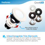 LED 2" Inch 8W Canless Downlight With Junction Box Dimmable