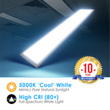 LED 1x4 Edge Lit LED Panel Ultra Thin Ceiling Light - 40W 4600 Lumens - Dimmable - 120-277V