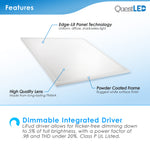 LED 2X2 Edge Lit Panel - 40W 4,600 Lumens - Dimmable - 120-277V