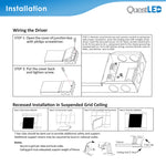 LED 1x4 Edge Lit LED Panel Ultra Thin Ceiling Light - 40W 4600 Lumens - Dimmable - 120-277V