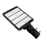Quest LED Area Light - 3 Wattage: 300W/280W/260W 43,500/40,600/37,700 Lumens Selectable - 3CCT: 3000K/4000K/5000K - 0-10V Dimmable - Type III Optics - Bronze Finish - 120-277V - Multiple Brackets Available