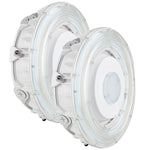 Garage Canopy Round 55W - CCT Switch 3000K, 4000K, 5000K - 55 Watts 7,150 Lumens - Dimmable - (2 Pack)